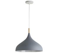 TONFON Restaurant Lustre en métal coloré Éclairage créatif Nordique Lampe Suspendue Décoration d'intérieur Lampe Suspendue à Hauteur réglable for îlot de Cuisine Salon Chambre Chevet(A Gray,32cm)