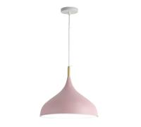 TONFON Restaurant Lustre en métal coloré Éclairage créatif Nordique Lampe Suspendue Décoration d'intérieur Lampe Suspendue à Hauteur réglable for îlot de Cuisine Salon Chambre Chevet(Pink,32cm)
