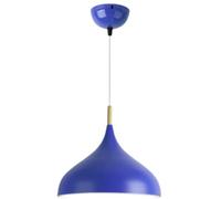 TONFON Restaurant Lustre en métal coloré Éclairage créatif Nordique Lampe Suspendue Décoration d'intérieur Lampe Suspendue à Hauteur réglable for îlot de Cuisine Salon Chambre Chevet(Blue,42cm)