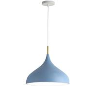 TONFON Restaurant Lustre en métal coloré Éclairage créatif Nordique Lampe Suspendue Décoration d'intérieur Lampe Suspendue à Hauteur réglable for îlot de Cuisine Salon Chambre Chevet(Blue-B,32cm)