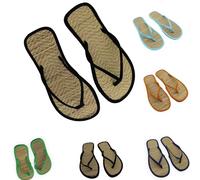 Tong en Paille Japonais Femme Homme Slaps Tongs Pantoufles Résistant Mixte Sandales Chaussures Maison Déguisement Asie Semelle Antidérapant Tongues Slip-ins Chaussons Flip Flop