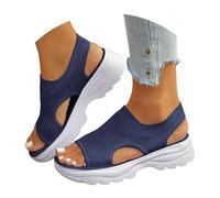 Tong Femme Chausson Été Femme Sandales D'été Avec Compensé 2026 Sandales Été À S Pour Femmes Avec Sangle De Réglable Et Bout Ouvert Pour Un Usage Quotidien Décontracté Épais Vintage Compensées