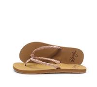Tong femme Roxy Costas - Lanières en cuir synthétique avec noeud coulant - Rose gold 41