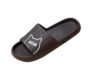 Tong Reef Homme Chausson Orthopédique Homme Mode Dessin Animé Chat Impression Fond Plat Antidérapant Résistance Usure Confortable Mules Cuir Bout Ouvert Loisir Intérieur