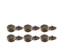 Tong Yue - Lot de 12 boutons en métal à coudre - Avec motif lions, Alliage, bronze, 20 mm