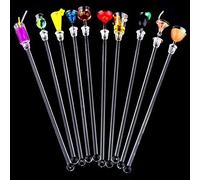 Tong Yue Lot de 20 agitateurs à cocktail en spirale de couleur aléatoire