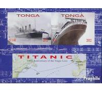 Tonga Bloc 53b (complète.Edition.) Neuf avec Gomme Originale ** MNH 2012 Titanic (Timbres pour Les collectionneurs) Navigation/navires