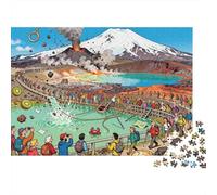 Tongariro Alpine Crossing - Champs de Lave Folie Puzzle en Bois Imperméable DIY Puzzles De 1000 Pièces pour Adultes Amusant Jeux De Stimulants