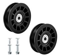 TonGass Exact Lot de 2 poulies de renvoi plates de rechange de 8,9 cm (noir) - Remplace les pièces d'origine n° 194327 et 532-194327 - Compatible avec Ariens, Craftsman, Husqvarna et Poulan - Boulons non inclus