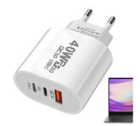 tongfeng Chargeur USB PD 40W - Portable Prise Type C Adaptateur Secteur - 40W Chargeur Rapide Double PD QC3.0 Triple Port Chargeur - Adaptateur d'alimentation pour Ordinateur Portable