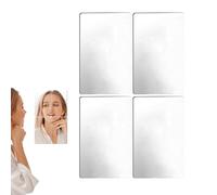 tongfeng Miroir adhésif pour mur, miroir réfléchissant carré, feuille de miroir flexible, rectangulaire, sans cadre, petit miroir amovible, autocollant mural pour maison, salle de sport, entreprise