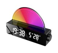 TONGFENG Réveil lever du soleil | Réveil lumineux au lever du soleil | Réveil lumineux simulateur d'aube | Atmosphère multicolore à intensité variable Veilleuse Snooze Clock Lampe de chevet pour