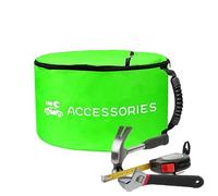 Tongfer Rangement de tuyau d'égout | Rangement d'égout étanche pour camping-car | Conteneur portable avec double fermeture éclair pour outils, remorque, cordons électriques septiques, déchets, Vert