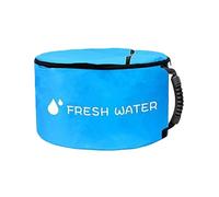 Tongfer Rangement de tuyau d'égout | Rangement d'égout étanche pour camping-car | Conteneur portable avec double fermeture éclair pour outils, remorque, cordons électriques septiques, déchets, bleu