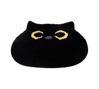 Tongfer Tapis motif chat noir, tapis décoratif pour chambre, 50 x 55 cm, tapis doux antidérapant pour sol, maison, toilettes, cuisine, douche