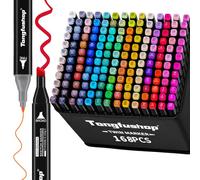 Tongfushop 168+2 Couleurs Feutre a Alcool, Feutres Coloriage Adulte, Marqueurs à Croquis Double Pointe avec Pochette de Transport et Espaceur, Marqueur Permanent pour Animation Art Esquisse