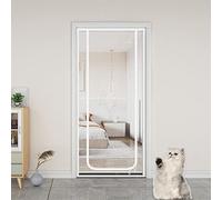 TONGha Moustiquaire pour porte de balcon, salon, chambre à coucher - Avec fermeture éclair - Convient aux animaux domestiques