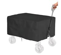 TONGIHS 1Pcs Housse de Chariot à Main Pliable, pour Camping, Noir | 137×56×61cm,Toile Oxford,Imperméable,Anti-poussière,Résistant au vent,Portable,facile à nettoyer,pour Les brouettes de jardin