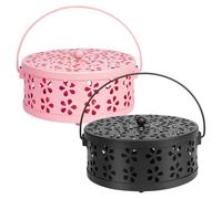 TONGIHS 2 Pièces Supports Anti-moustiques,Porte Encens Classique,Support De Bobine De Moustique,Convient à la Maison, au Bureau, au Jardin, au Bord de la Piscine, au Camping, au Studio de Yoga