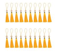 TONGIHS 20 Pcs Main Chinoise Noeuds, pour L'artisanat, Jaune cloisonné | La fibre de polyester,Douce,Soyeuse et brillante,Symbolise la prospérité et la joie,pour Les murs du salon,Les bureaux