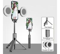 TongIPrésidence Tech-Bâton de selfie sans fil Bluetooth,anneau portable,lumière de remplissage,support pliant pour iPhone,Xiaomi,maquillage,studio vidéo en direct - Type Two Ring Light #B