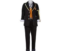 TONGJI Costume de jeu de l'animé Twisted-Wonderland Cosplay - Uniforme scolaire - Tenue utilisée pour Halloween, Noël, carnaval, fête costumée - Noir - XXL