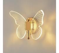 TONGNIDA 10W Golden Butterfly applique murale multifonction LED lampe murale réglage de la température 3 couleurs luminaire décoratif mural chambre à coucher (2)