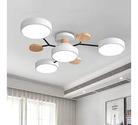 TONGNIDA 48W LED Plafonnier, Luminaire LED à Quatre Ampoules Séparées, Idéal Pour le Salon, le Bureau ou La Chambre à Coucher (Blanc)