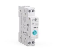 TONGOU 10A DIY Interrupteur Intelligent Compatible avec Alexa, Google Assistant, TUYA/Smart Life APP Contrôle à Distance, Rail Din Commutateur WiFi avec Commande Vocale et Fonction de Temps