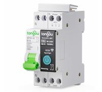 TONGOU Disjoncteur wifi Commutateur- 16A | Compteur d'Énergie rail din wi-fi | Intelligent Disjoncteur Type de Relais Interrupteur Connecté avec Wattmètre | Telerupteur wifi Smart life Tuya