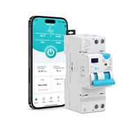 TONGOU RCBO Intelligent Interrupteur Différentiel 1P+N WIFI/TUYA App，Disjoncteur Fi Automatique Réarmable Type AC 6kA, Protection contre les surintensités et fuites Rail din (1-20A / 30-100mA )