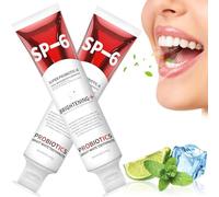 TONGQIC Dentifrice blanchissant probiotique SP-6, sans Fluor, pour Le blanchiment des Dents, améliore la santé des gencives, nettoie Les Dents, rafraîchit l'haleine, Convient pour Un Usage Quotidien
