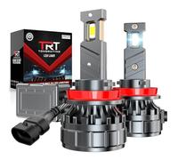 Tongruiting Ampoules H11 LED 130W 32000LM, 6000K Blanche Phare pour Voiture, 1:1 Lampes de Phares Remplacement pour Kit de Conversion Halogène Auto, Lot de 2