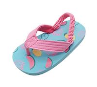 Tongs 2025 pour femmes et tout-petits - Chaussures de plage élastiques en EVA - Sandales à lanières pour garçons - Sandales d'été réglables pour filles - Pantoufles à paillettes, bleu ciel, 25 EU