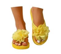 Tongs à plateforme pour femme - Avec fleurs - Style bohème - Légères - En EVA - Imperméables - Antidérapantes - Pour l'été, les vacances, la piscine, la salle de bain, les loisirs, la vie quotidienne
