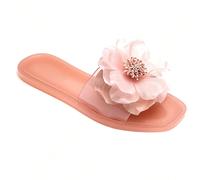 Tongs à semelle plate d'été avec fleur décorative C'est une touche de fraîcheur et de romantisme, la plus belle chose au monde. Tout est question de fleurs et d'ultras. Un vrai soulagement pour les re