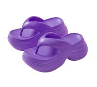 Tongs à talons hauts pour femme - Soutien de la voûte plantaire - Antidérapantes - Pour l'extérieur, la plage, la piscine, la marche, les voyages, violet, 38 EU