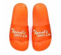 Tongs Aperol, pantoufles pour hommes et femmes, pantoufles amusantes, tongs à motif Aperol Spritz, chaussures de bain pour les amateurs d'Aperol Spritz et les fans d'Aperol, pantoufles de vacances