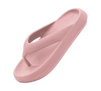 Tongs avec coussin, pantoufles, pour homme et femme, sandales de plage, antidérapantes, chaussures légères, semelle épaisse, confortables, Rose, 40 EU