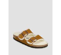 Birkenstock Arizona Shearling - Sandales Mink / Suede Leather 38 - Étroit