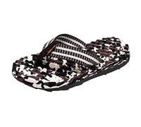 Tongs camouflage pour homme - Durables et légères - Pour l'été, la plage - Respirantes - Sandales plates - Légères - Imprimé fantaisie, marron, 6.5