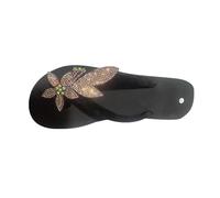 Tongs Claquettes Strass Fleur Femme Été Orthopedique Tong Sandales Compensee Pantoufles Épaisse Chaussons Antidérapants Pantoufle de Douche Claquette Salle de bain, Chaussures Sandale Piscine, Plage