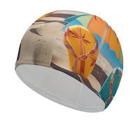 Tongs colorées pour adultes, femmes et hommes, chapeau de piscine léger et extensible, bonnet de bain pour piscine, plage, natation, surf, protection des cheveux et oreilles