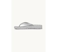 Tongs compensÃ©es Ã plateforme paillettes femme Ilse Jacobsen HornbÃŠk Gris 37