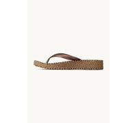 Tongs compensÃ©es Ã plateforme paillettes femme Ilse Jacobsen HornbÃŠk Marron 37