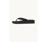 Tongs compensÃ©es Ã plateforme paillettes femme Ilse Jacobsen HornbÃŠk Noir 37