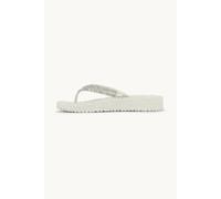Tongs compensÃ©es Ã plateforme pierres scintillantes femme Ilse Jacobsen HornbÃŠk Blanc 38