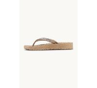 Tongs compensÃ©es Ã plateforme pierres scintillantes femme Ilse Jacobsen HornbÃŠk Marron 42