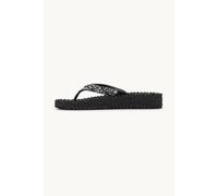 Tongs compensÃ©es Ã plateforme pierres scintillantes femme Ilse Jacobsen HornbÃŠk Noir 37