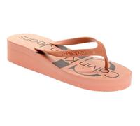 Tongs compensées femme Calvin Klein Jeans - modèle Tesse - rose 40